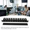 Gavigain 2U Rack Mount Cable Management,Rack Cable Management Sleeves Horizontal Rack Mount Cable Management 12 Slot Cable Management Clips Cable Rack with Panel Cover for Wall Shelf Mount view 2