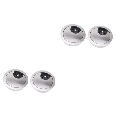 DirectNine Basics 4pcs Desk Cord Management Round Cable Cord Hole Cover Zinc Alloy Grommet Wire Management
