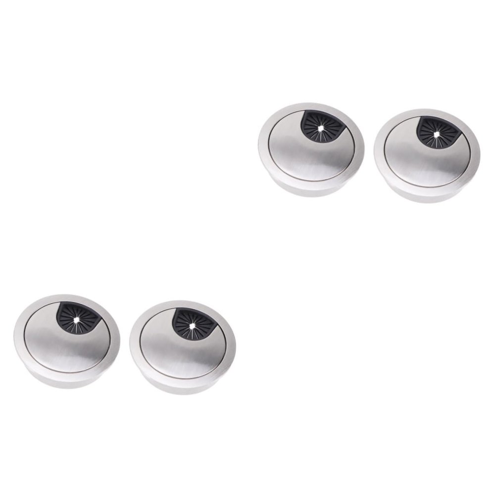 DirectNine Basics 4pcs Desk Cord Management Round Cable Cord Hole Cover Zinc Alloy Grommet Wire Management
