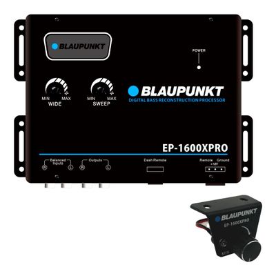 BLAUPUNKT EP-1600XPRO Digital Bass Enhancer Processor - Digital Sound Restoration, Maximizer & Reproducer - Car Audio Booster - Black