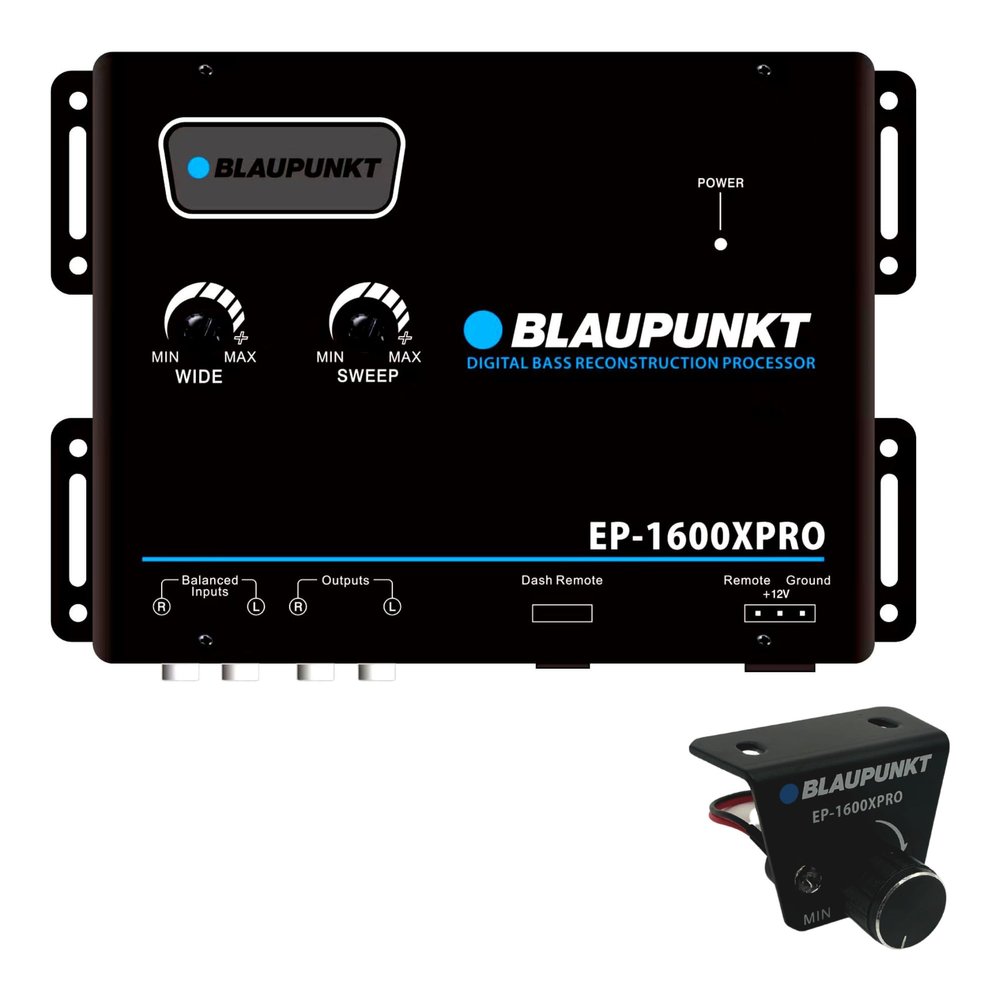 BLAUPUNKT EP-1600XPRO Digital Bass Enhancer Processor - Digital Sound Restoration, Maximizer & Reproducer - Car Audio Booster - Black