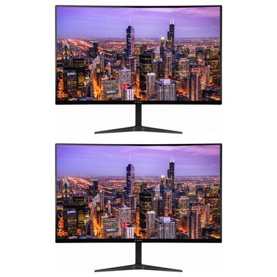 ViewSonic Omni VX2718-PC-MHD 27-inch 1080P 1ms 165Hz FHD IPS Curved Gaming Monitor, 2-Pack Bundle with AMD FreeSync, Eye-Care, HDMI, DisplayPort, Speakers