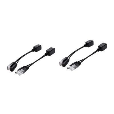 DirectNine Basics 4pcs Poe Splitter Cable Way Wire Splitter Poe Adapter for IP Camera Range