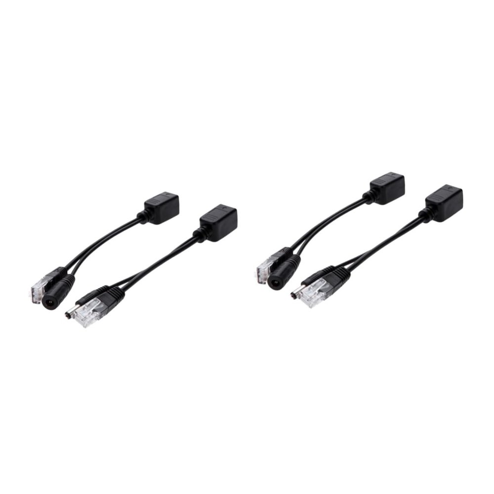 DirectNine Basics 4pcs Poe Splitter Cable Way Wire Splitter Poe Adapter for IP Camera Range