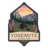 Lantern Press Sticker Yosemite National Park, California, Bears and Spring Flowers, Die Cut Vinyl, (Waterproof Decal for Cars, Water Bottles, Laptops, Coolers), Small view 1