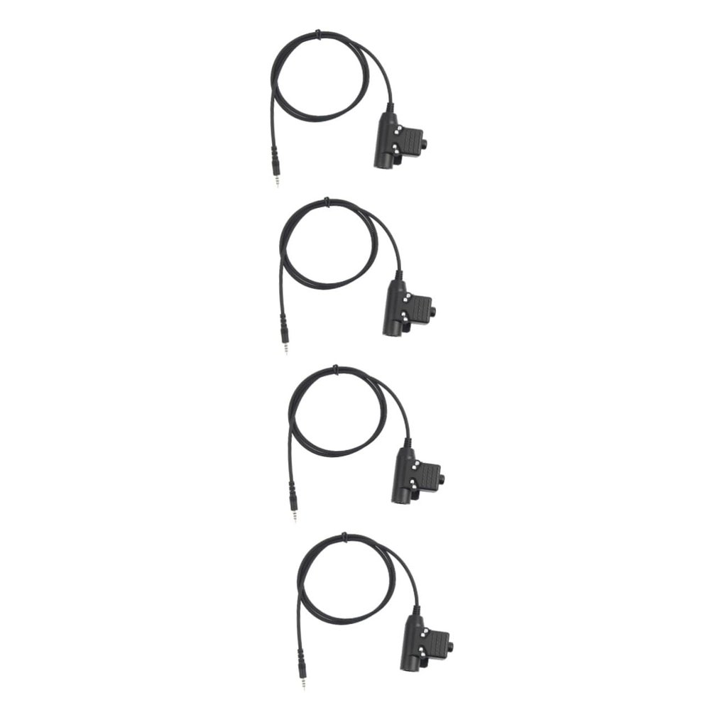 4pcs Ptt Radio Adapter Push Talk Headset Connector for Radios Sound Sturdy Clip Design for Communication