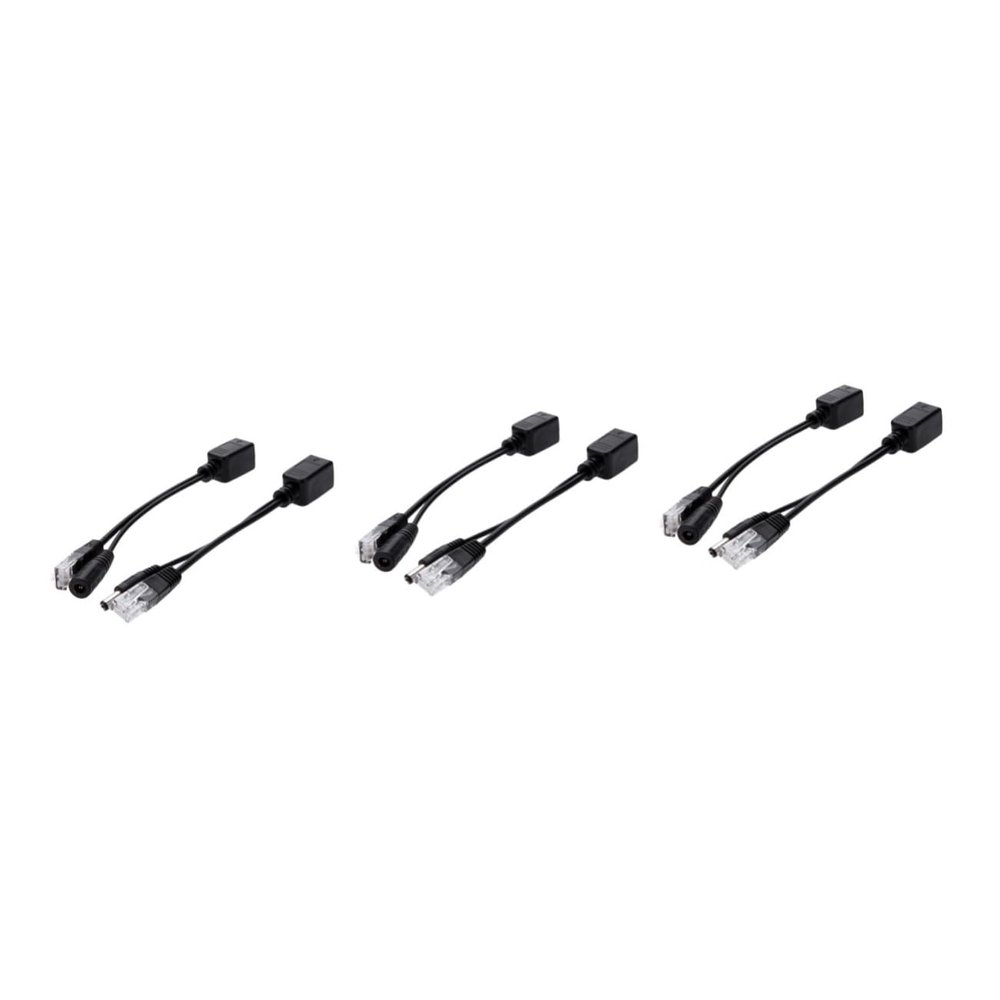 DirectNine Basics 6pcs Poe Adapter Splitter Kit Ethernet Splitter Poe Injector Cable for IP Camera