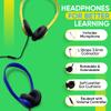30 Pack Bulk Wired On-Ear Leather Headphones with Microphone and 3.5mm Connector, Multi view 3