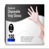 Bits N Things Vinyl Disposable Gloves | Comfortable Latex-Free | Powdered | 100 Count (Medium | MED) view 1
