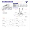Universal Surveillance Security Camera J Shape Mount Bracket Adjustable Swivel KBR-3000 15.4in x 9.4in x 3.5in view 2
