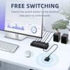 DVI KVM Switch 2-port DVI Screen Splitter 2 In 1 Out Adapter for Keyboard and Mouse Printer Computer Shared Switcher Hub view 3