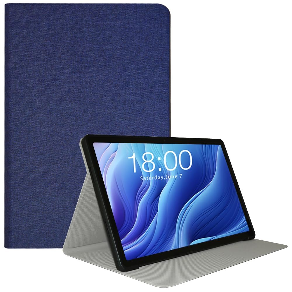 AKNICI Case for TECLAST T60 Tablet 12 inch, PU Leather Slim Folio Case Cover with Auto Wake/Sleep Soft TPU Back Shell Folding Multi-Viewing Angles Stand for TECLAST T60 Tablet 12 inch, Blue