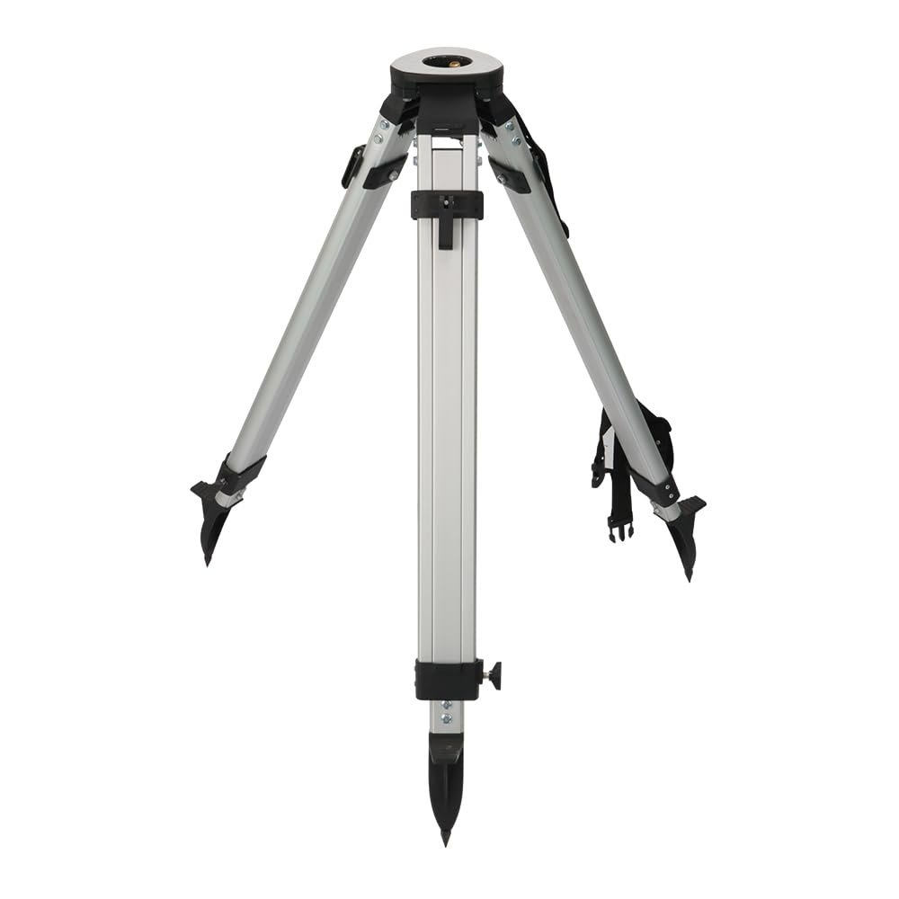 Surveying Tripod, Aluminum Survey Tripod with 5/8-Inch 11-Threaded Flat Head with Dual Lock for Total Station Theodolite Auto Level (SJA30-FCD)
