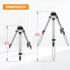 Surveying Tripod, Aluminum Survey Tripod with 5/8-Inch 11-Threaded Flat Head with Dual Lock for Total Station Theodolite Auto Level (SJA30-FCD) view 3