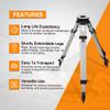 Surveying Tripod, Aluminum Survey Tripod with 5/8-Inch 11-Threaded Flat Head with Dual Lock for Total Station Theodolite Auto Level (SJA30-FCD) view 4
