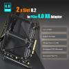GLOTRENDS PU21 Dual U.2 to PCIe 4.0 X8 Adapter Without PCIe Bifurcation, Setup Soft U.2 SSD RAID via OS Tool, (PCIe Bifurcation Motherboard is Required) view 2