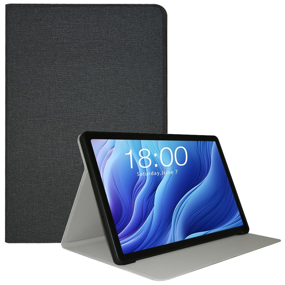 AKNICI Case for TECLAST T60 Tablet 12 inch, PU Leather Slim Folio Case Cover with Auto Wake/Sleep Soft TPU Back Shell Folding Multi-Viewing Angles Stand for TECLAST T60 Tablet 12 inch, Black