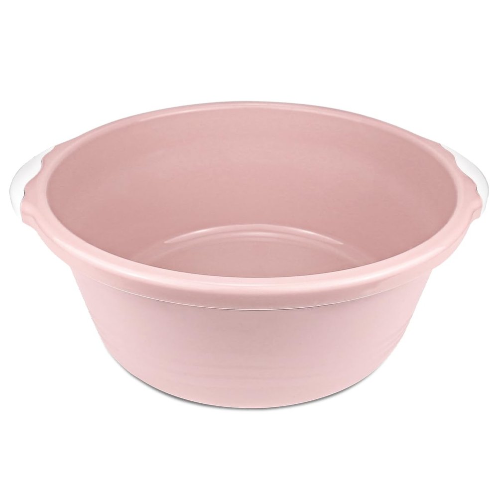 1Pcs Round Wash Basin Plastic Versatile Household Home Wash Basin for Face Cleansing, Home Kitchen Sink Outdoor IndoorMedium Pk