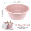 1Pcs Round Wash Basin Plastic Versatile Household Home Wash Basin for Face Cleansing, Home Kitchen Sink Outdoor IndoorMedium Pk view 2