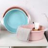 1Pcs Round Wash Basin Plastic Versatile Household Home Wash Basin for Face Cleansing, Home Kitchen Sink Outdoor IndoorMedium Pk view 4