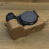 A6700 Case, BMAOLLONGB Handmade PU Leather Half Camera Case Bag Cover Bottom Opening Version for Sony Alpha A6700 with Hand Strap (Brown-B) view 2