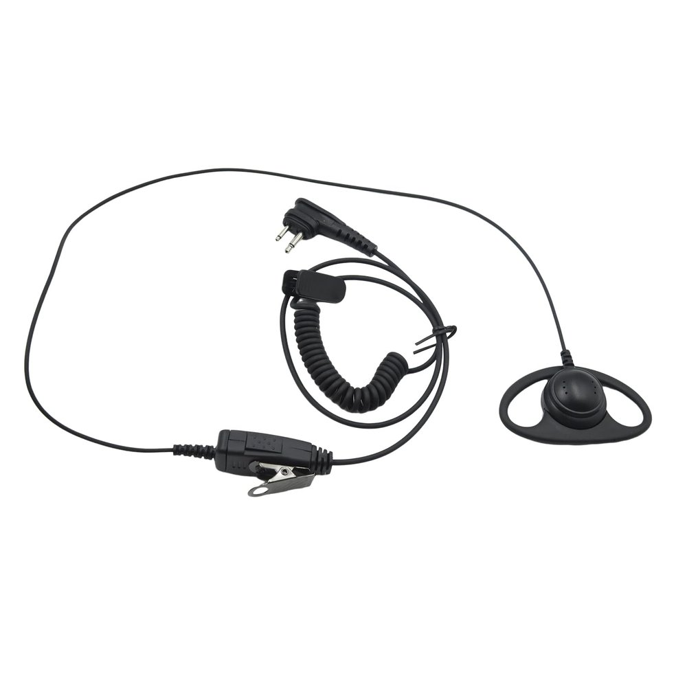 JUYODE D-Shaped Earpiece for HKLN4599 HKLN4599B with Mic PTT Replaces 56517 56517F Radio Headset 2-Pin Compatible with Motorola CP200D CLS1110 CLS1410 DTR620 RDM2070D RDU4100 RDV5100 VL50 BPR40
