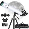 Celticbird Telescope for Adults High Powered, Travel Telescopes for Adults Astronomy Beginners Gifts, 80mm Aperture 900 Refractor Telescope with AZ Mount, Carry Bag, Phone Mount view 1