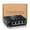 Industrial 4-Port 10/100/1000Mbps Gigabit Switch with SFP Slot, 5-Port Ethernet Switch Supporting Din-Rail, 10 Gbps Switching Capacity, Plug & Play view 1
