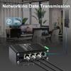 Industrial 4-Port 10/100/1000Mbps Gigabit Switch with SFP Slot, 5-Port Ethernet Switch Supporting Din-Rail, 10 Gbps Switching Capacity, Plug & Play view 3