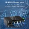 Industrial 4-Port 10/100/1000Mbps Gigabit Switch with SFP Slot, 5-Port Ethernet Switch Supporting Din-Rail, 10 Gbps Switching Capacity, Plug & Play view 4