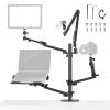 NEEWER Overhead Camera Stand Desk Mount Rig with 4 Boom Arms for Photography Video Light Ring Light Phone Mount Webcam Mic Compact DSLR for Live Streaming Broadcast Online Teaching Meeting, DS007 view 1