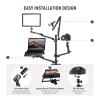 NEEWER Overhead Camera Stand Desk Mount Rig with 4 Boom Arms for Photography Video Light Ring Light Phone Mount Webcam Mic Compact DSLR for Live Streaming Broadcast Online Teaching Meeting, DS007 view 2