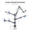NEEWER Overhead Camera Stand Desk Mount Rig with 4 Boom Arms for Photography Video Light Ring Light Phone Mount Webcam Mic Compact DSLR for Live Streaming Broadcast Online Teaching Meeting, DS007 view 3