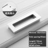YEAHSO Concealed Handle Zinc Alloy Bedroom Door Handle Drawer Handle Furniture Hardware Handles for Furniture Cabinet Handles 1Pcs (Color : Silver 96mm) view 2