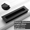 YEAHSO Concealed Handle Zinc Alloy Bedroom Door Handle Drawer Handle Furniture Hardware Handles for Furniture Cabinet Handles 1Pcs (Color : Black 128mm) view 2