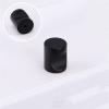 YEAHSO Modern Simple Round Thumb Handle Drawer Wardrobe Cabinet Door Knobs and Pulls Solid Space Aluminum Black/Silver Furniture Handle 1Pcs (Color : Black, Size : Dia.20mm) view 2