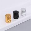 YEAHSO Modern Simple Round Thumb Handle Drawer Wardrobe Cabinet Door Knobs and Pulls Solid Space Aluminum Black/Silver Furniture Handle 1Pcs (Color : Black, Size : Dia.20mm) view 3