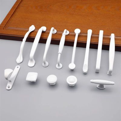 YEAHSO Aluminium Alloy White Cabinet Handles Kitchen Closet Door Knobs and Cupboard Handles Drawer Pulls Furniture Handle 1Pcs (Color : 8101-128)