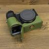 A6700 Case, BMAOLLONGB Handmade PU Leather Half Camera Case Bag Cover Bottom Opening Version for Sony Alpha A6700 with Hand Strap (Green-B) view 2
