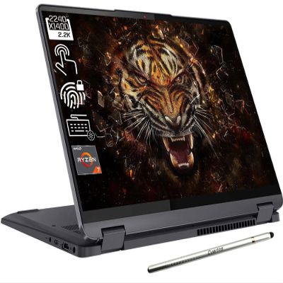 Lenovo Flex 5 2-in-1 Touchscreen Laptop, 14 2.2K QHD (2240 x 1400) 16:10 Display, 8-Core AMD Ryzen 7 5700U (Upto 4.3GHz, Beats i7-1180G7), WiFi 6, Backlit KB, Fingerprint, Win11 Home(16GB|1TB SSD)