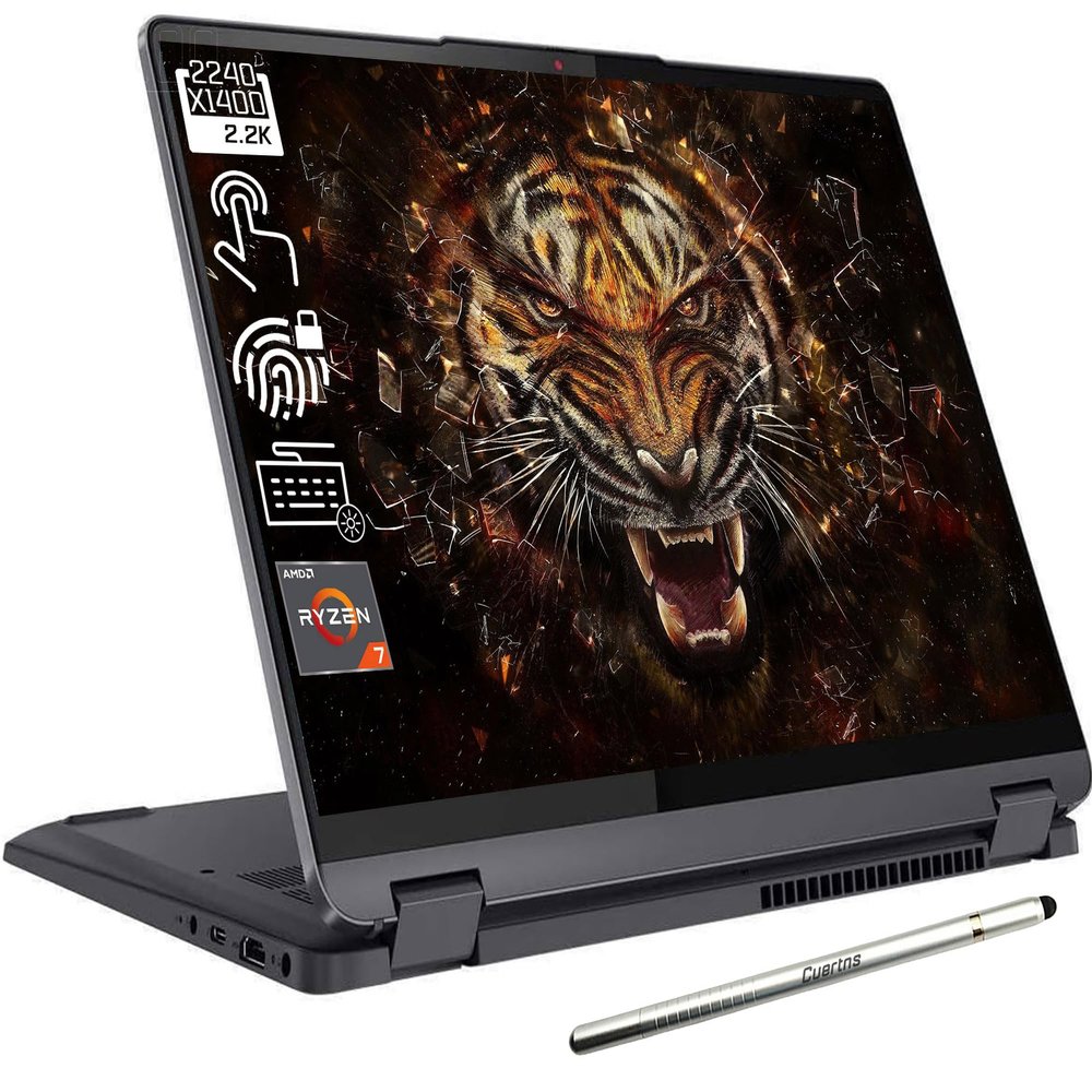Lenovo Flex 5 2-in-1 Touchscreen Laptop, 14 2.2K QHD (2240 x 1400) 16:10 Display, 8-Core AMD Ryzen 7 5700U (Upto 4.3GHz, Beats i7-1180G7), WiFi 6, Backlit KB, Fingerprint, Win11 Home(16GB|1TB SSD)