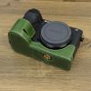 A6700 Case, BMAOLLONGB Handmade PU Leather Half Camera Case Bag Cover Bottom Opening Version for Sony Alpha A6700 with Hand Strap (Green-A) view 3