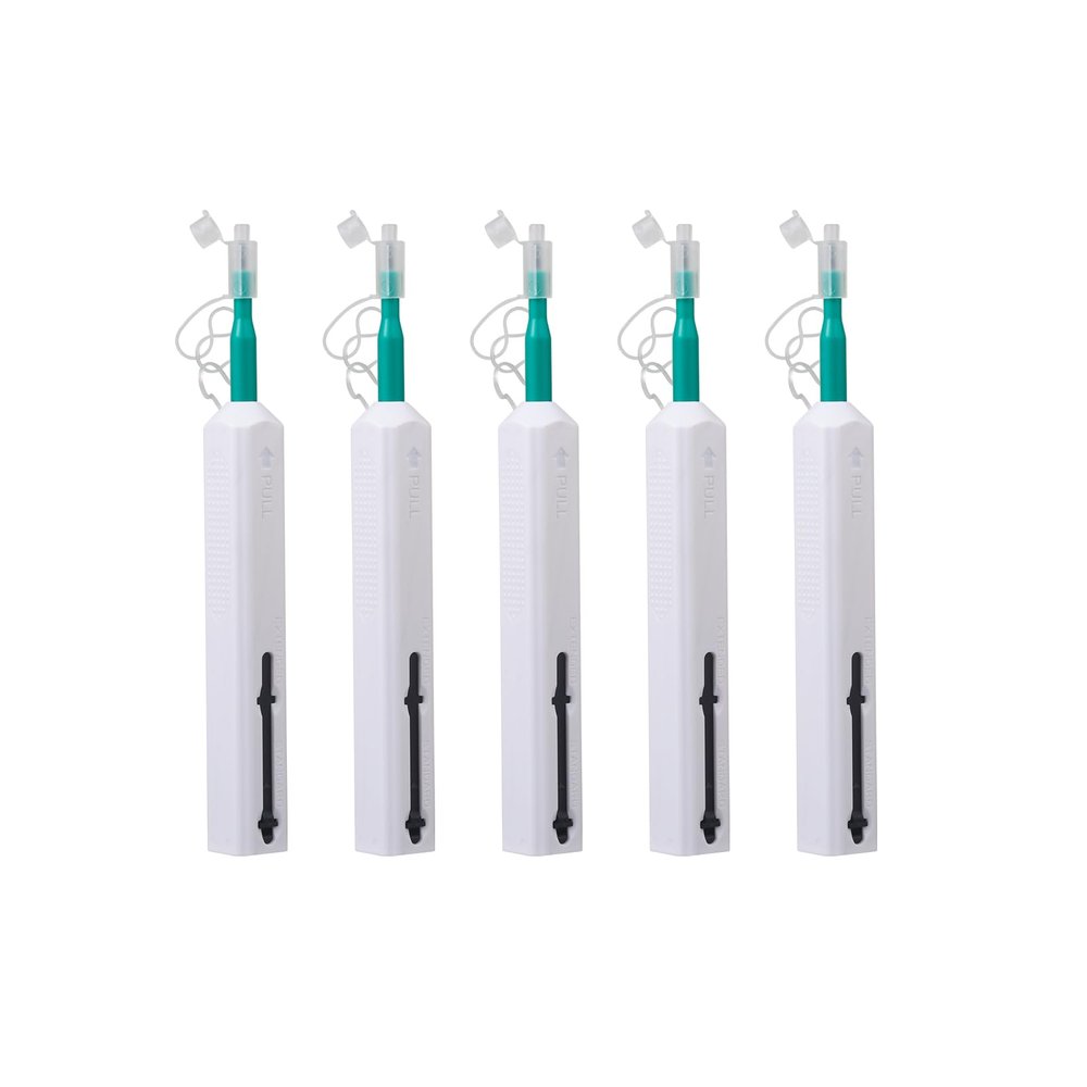 Xunsomten -5pcs Optical Fiber Cleaning Pen 2.5mm Ferrules SC/ST/FC Optical Fiber Connector Cleaning Pen Been Cleaned for More Than 800 Times, (Xstus-Pen-SC-White-5PC)