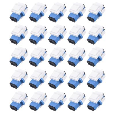 Xunsomten - 25pcs SC/UPC Fiber Optic Coupler Keystone Jack Modular