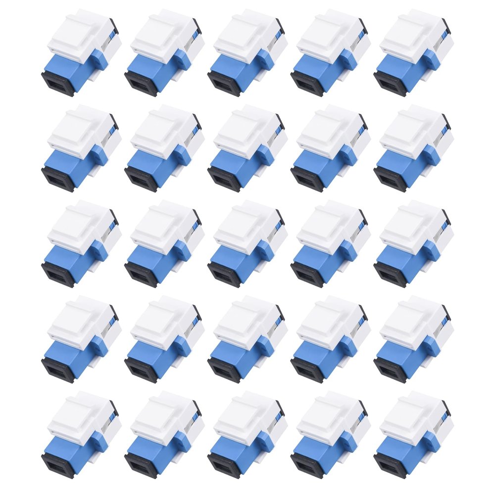 Xunsomten - 25pcs SC/UPC Fiber Optic Coupler Keystone Jack Modular
