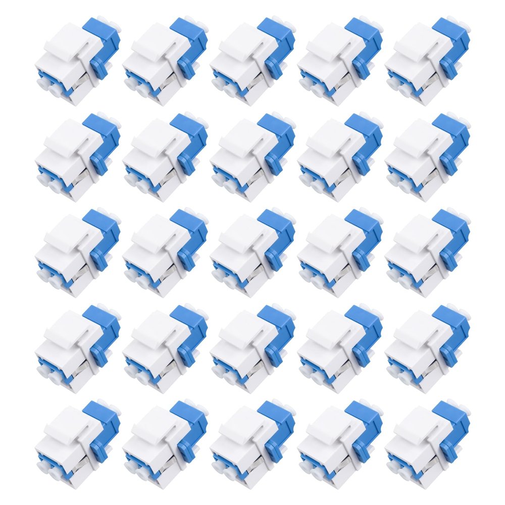Xunsomten - 25pcs LC/UPC Fiber Optic Coupler Keystone Jack Modular