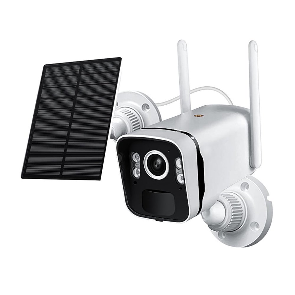 Outdoor 4MP Solar Security Camera, Wireless WiFi Home Solar Energy Camera with Two-Way Audio, Color Night Vision, Motion Detection