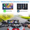 LBW Premium Motorcycle Dash Cam DVR: Wireless Motorcycle Carplay & Android Auto, Dual HD 1080P Cameras, 5.5" IP66 Waterproof Touch Screen, Remote Control, BT, Siri & Google Voice, Free 128G SD Card view 2