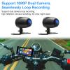 LBW Premium Motorcycle Dash Cam DVR: Wireless Motorcycle Carplay & Android Auto, Dual HD 1080P Cameras, 5.5" IP66 Waterproof Touch Screen, Remote Control, BT, Siri & Google Voice, Free 128G SD Card view 3
