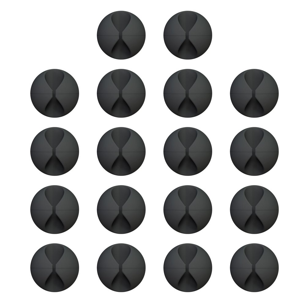 18 Pack Mini Cable Clips, Znben Cord Organizer Holder Adhesive Cord Management Charger Wire Holder Clips for Desk, Home, Office, Car, Cubicle, Nightstand Black